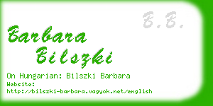 barbara bilszki business card